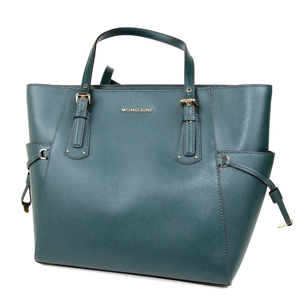 Michael Kors Voyager Medium Crossgrain Leather Bag